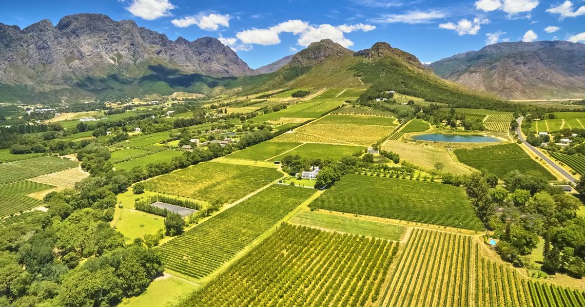 Franschhoek travel scene with vineyards, village charm, and mountain inspiration